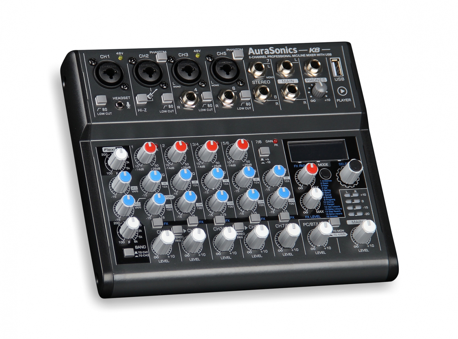 AuraSonics K8 компактный микшерный пульт в Арамиле