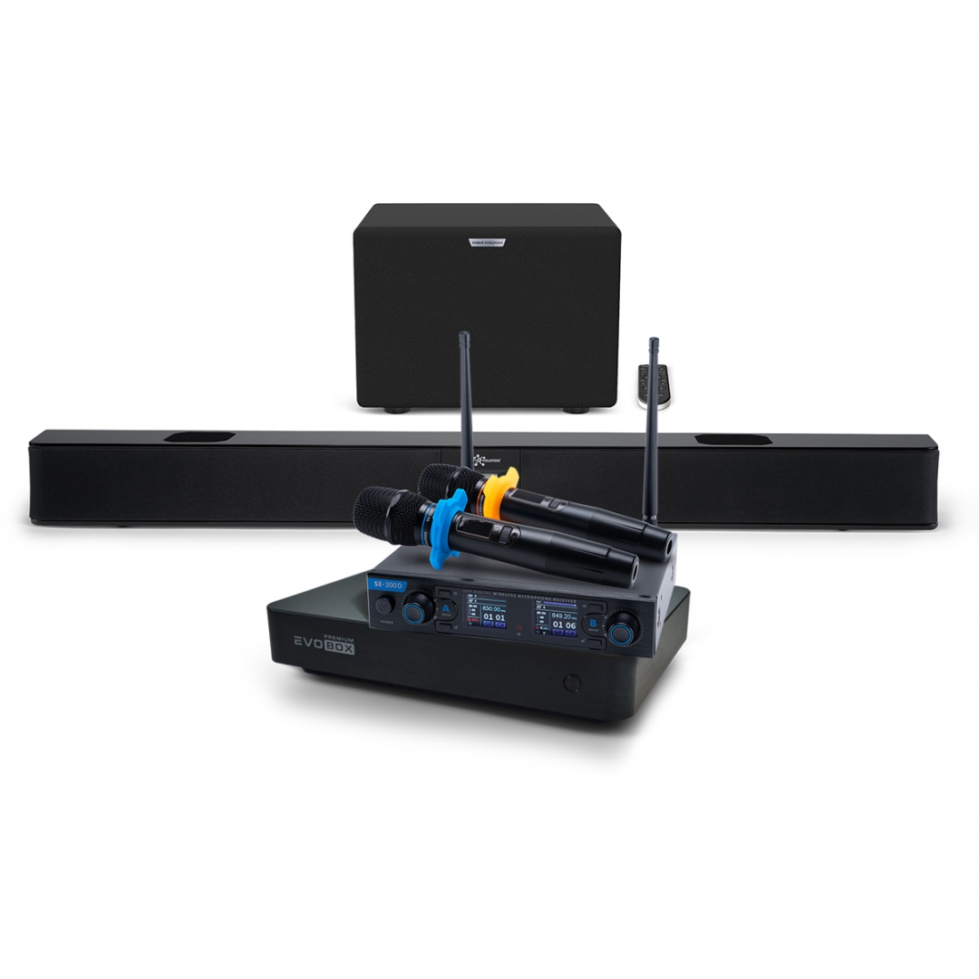 Hi-End караоке-система EVOBOX Premium + EvoSoundBar (саундбар с караоке) в Арамиле