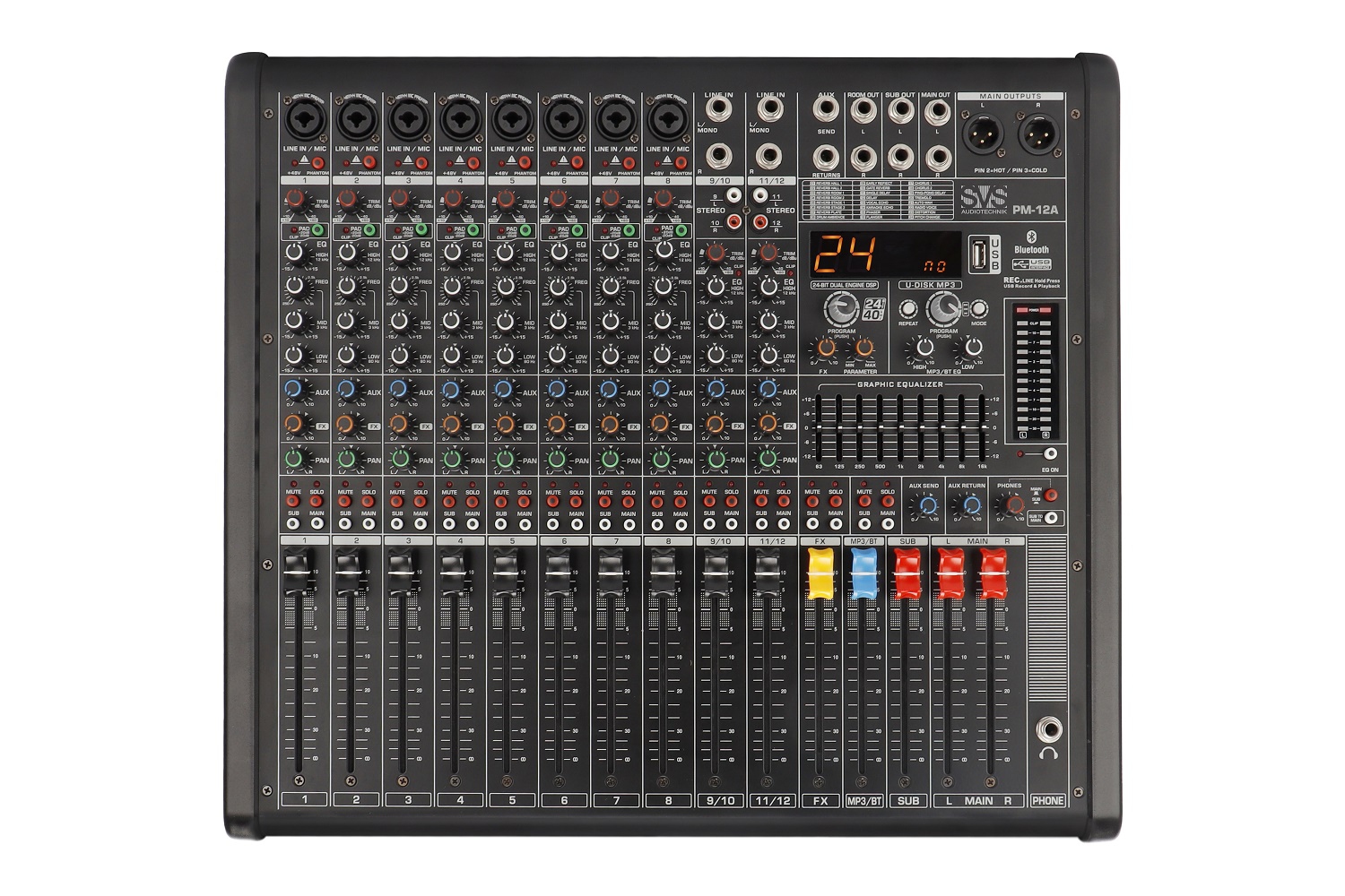 SVS Audiotechnik mixers PM-12A Активный аналоговый микшерный пульт, 12-канальный в Арамиле